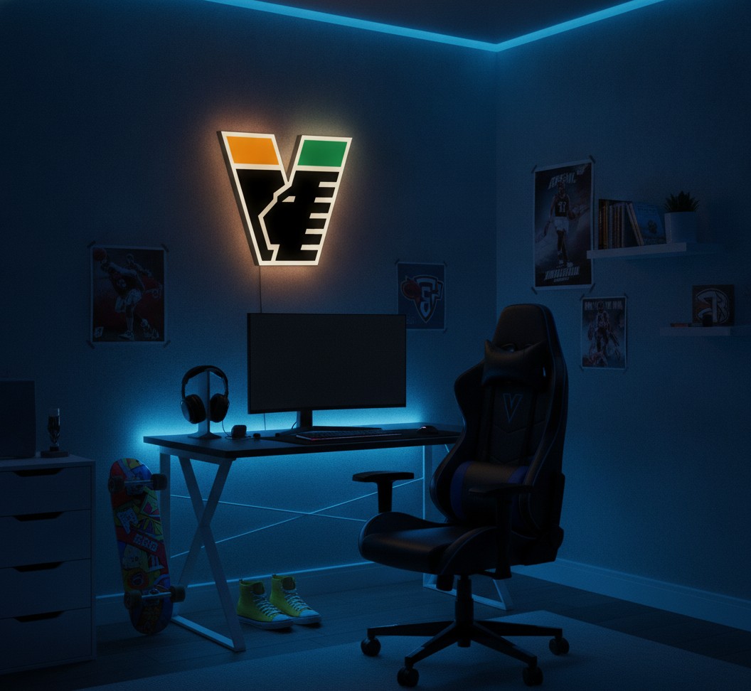 Venezia FC LED-Leuchtschild Wanddeko Fandeko Geschenk - Mockup