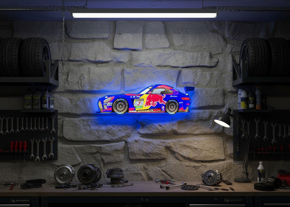 Verstappen Red Bull AMG GT3 LED-Lichtbox - Mockup