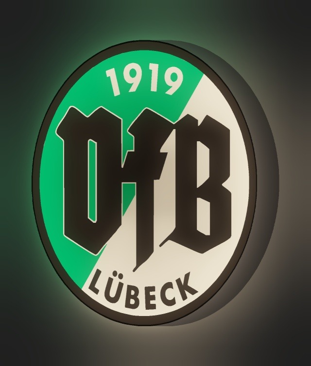 VfB Lübeck LED-Leuchtschild leuchtend
