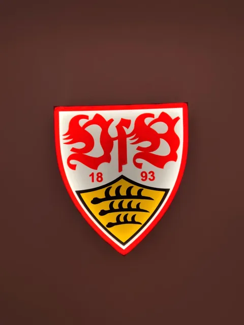 VfB Stuttgart LED-Leuchtschild mit 3D-Effekt in verschiedenen Größen