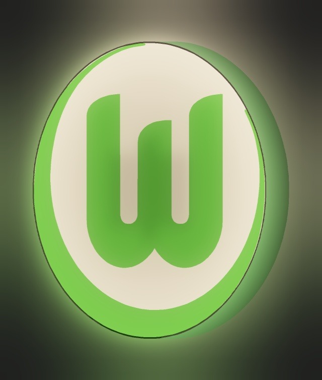 VfL Wolfsburg LED-Leuchtschild leuchtend