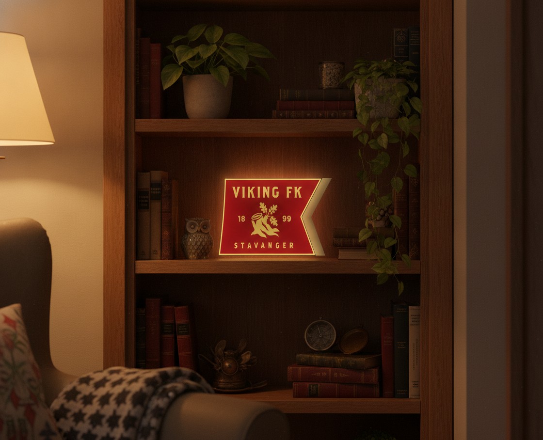 Viking Stavanger LED-Leuchtschild Wanddeko Fandeko Geschenk - Mockup