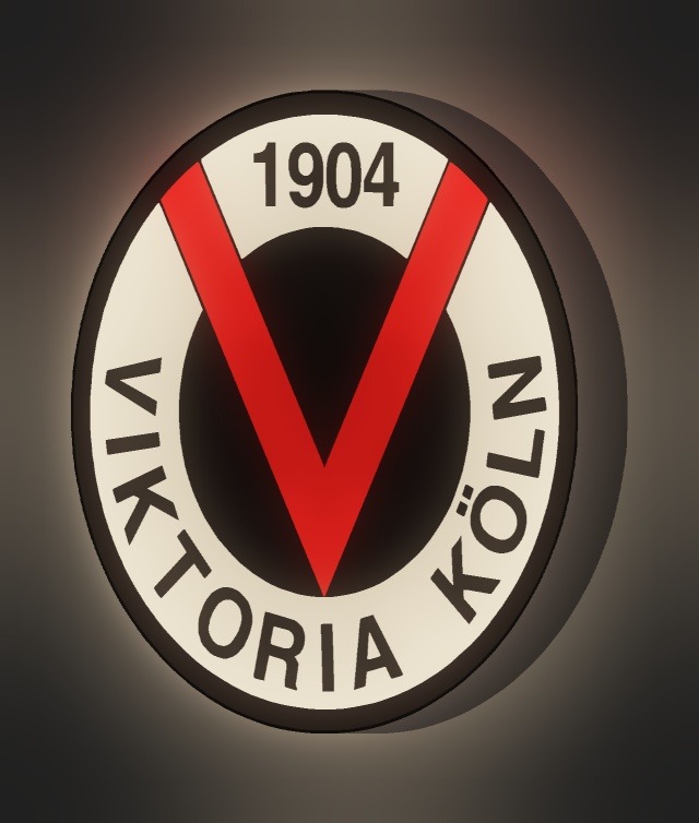 Viktoria Köln LED-Leuchtschild leuchtend