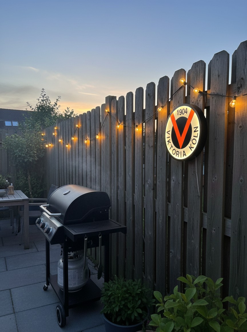 Viktoria Köln LED Lampe Leuchtschild Wanddeko - Mockup