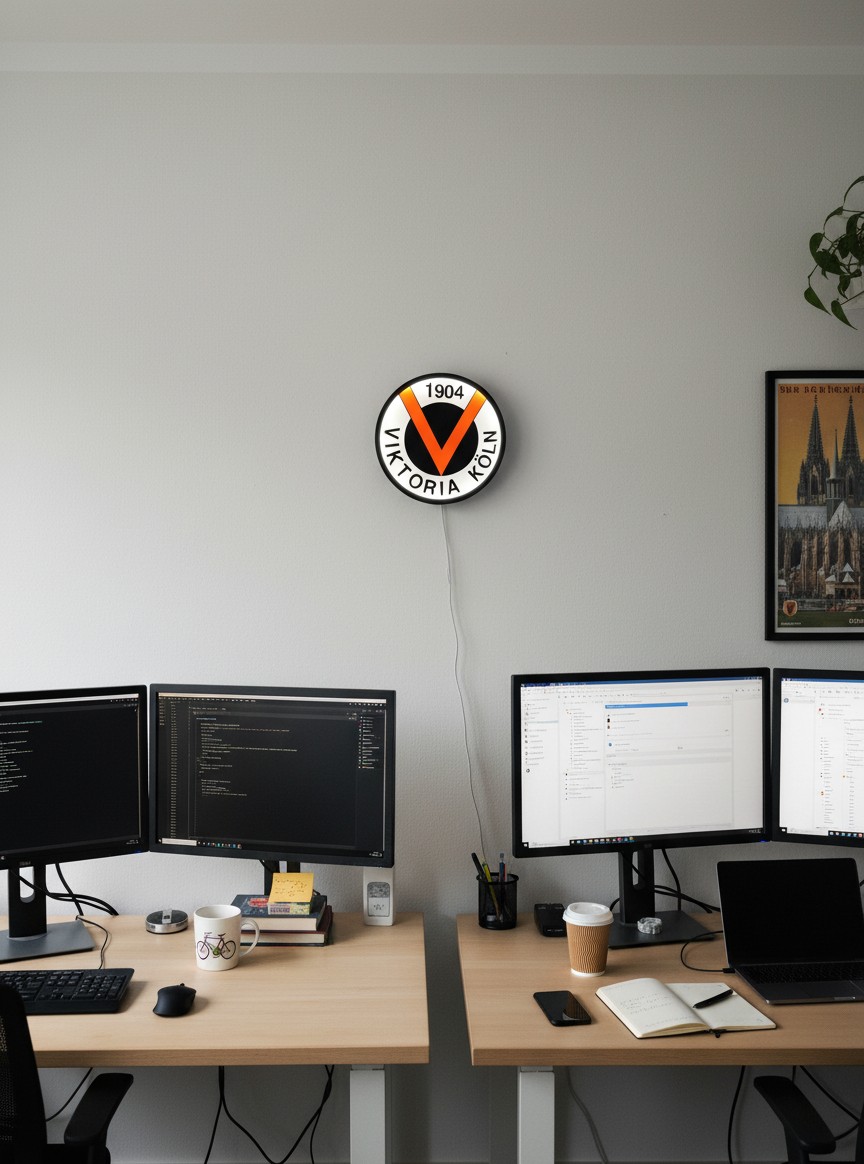 Viktoria Köln LED Lampe Leuchtschild Wanddeko - Mockup