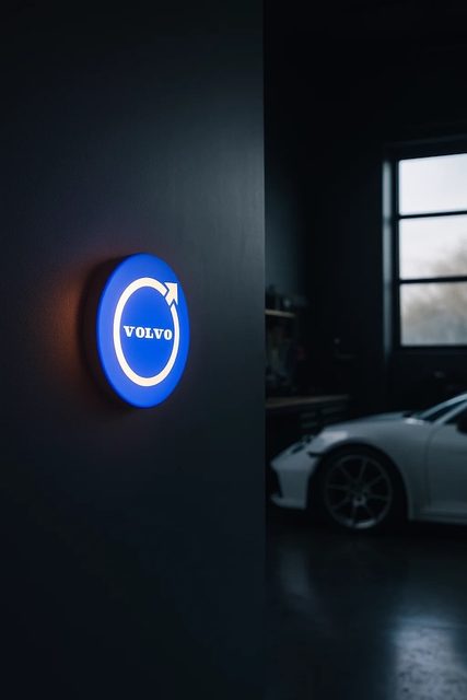Volvo LED-Leuchtschild Wanddeko Autodeko Geschenk