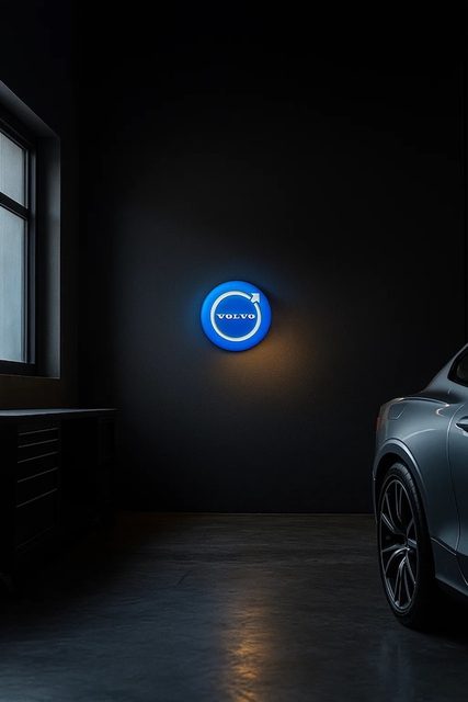 Volvo LED-Leuchtschild Wanddeko Autodeko Geschenk