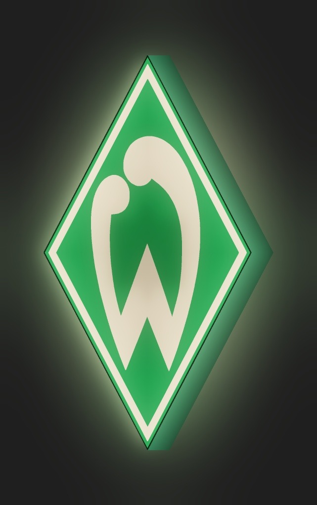 Werder Bremen LED-Leuchtschild leuchtend