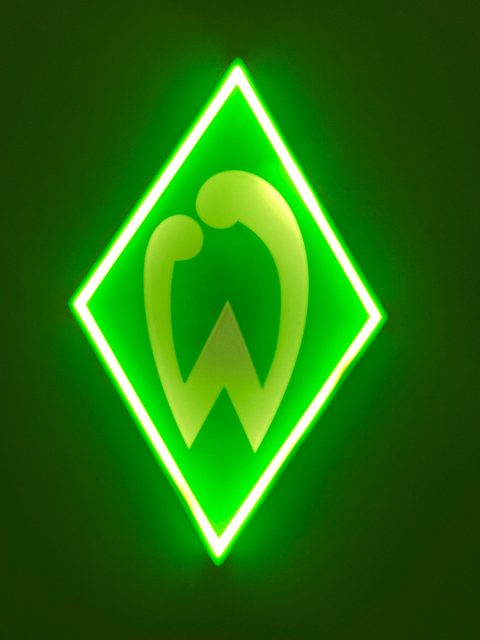 Werder Bremen LED Lampe mit offiziellem Logo