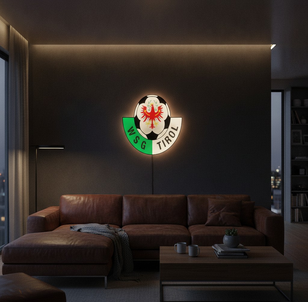 WSG Tirol LED-Leuchtschild Wanddeko Fandeko Geschenk - Mockup
