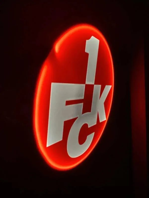 1 FC Kaiserslautern Lampe LED-Leuchtschild Fandeko – Bild 2