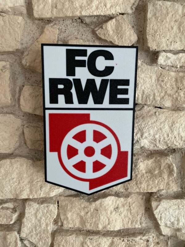 FC Rot-Weiß Erfurt LED-Leuchtschild Fandeko Geschenk – Bild 2