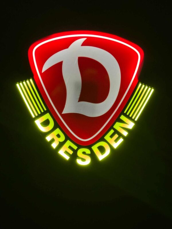 Dynamo Dresden LED-Leuchtschild-Leuchtschild Fandeko Geschenk